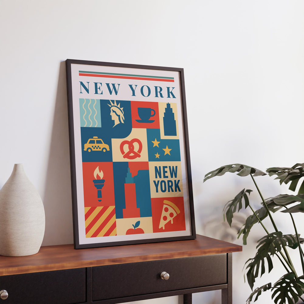 New York Kitchen Print City Food Poster Vintage Culinary Art Kitchen Wall Art Urban Decor Dining Room Chef Artwork