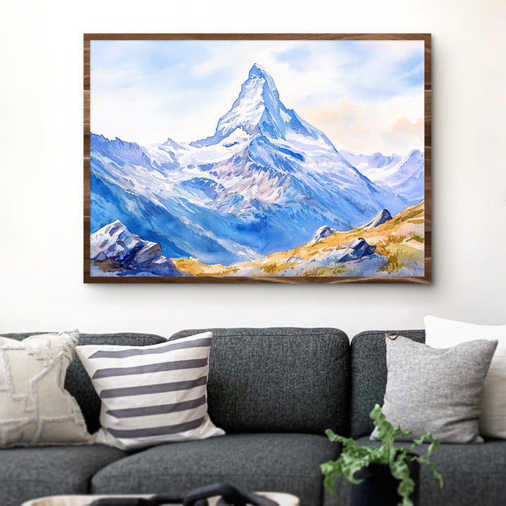 Matterhorn watercolor poster Wall Art Matterhorn Wall Hanging Home Décor Matterhorn Gift Art Lovers Switzerland Wall Art