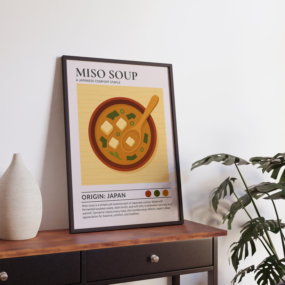 Miso Soup Kitchen Print Japanese Food Poster Vintage Culinary Art Kitchen Wall Art Asian Cuisine Decor Dining Room Chef Artwork