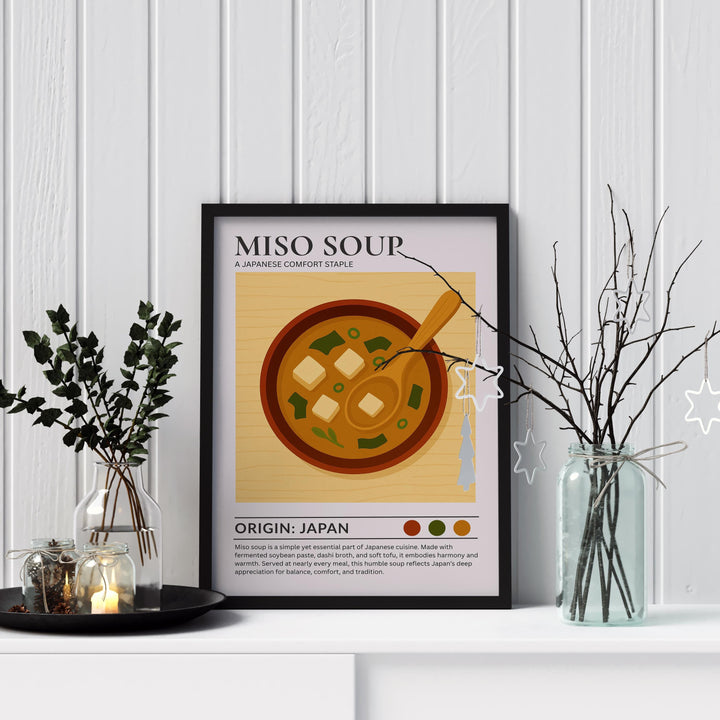Miso Soup Kitchen Print Japanese Food Poster Vintage Culinary Art Kitchen Wall Art Asian Cuisine Decor Dining Room Chef Artwork