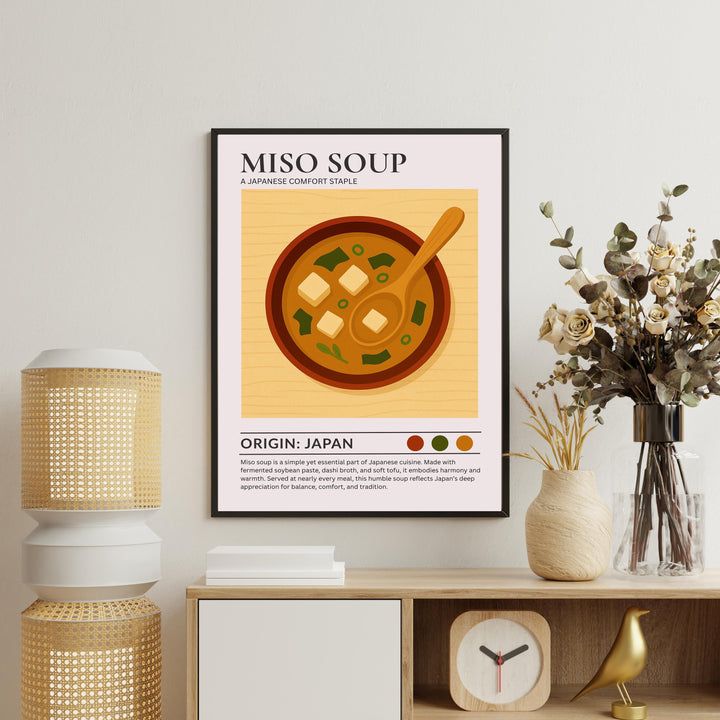 Miso Soup Kitchen Print Japanese Food Poster Vintage Culinary Art Kitchen Wall Art Asian Cuisine Decor Dining Room Chef Artwork