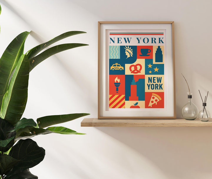 New York Kitchen Print City Food Poster Vintage Culinary Art Kitchen Wall Art Urban Decor Dining Room Chef Artwork