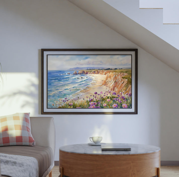 Pismo Beach California Watercolor Poster Pismo Travel Print Coastal Painting Ocean Wall Art Beach Decor USA Souvenir