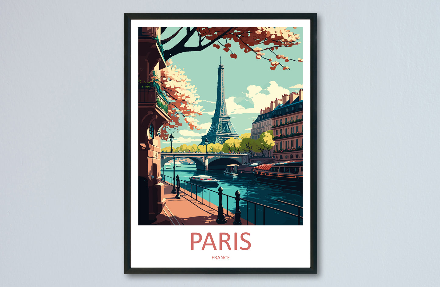 Paris France Travel Poster