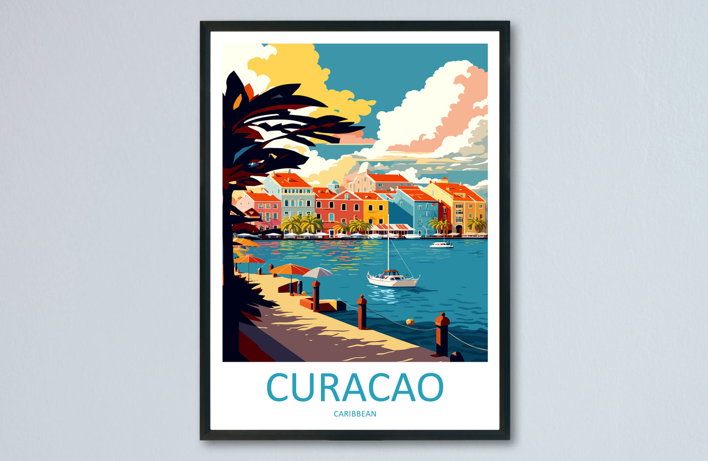 Curaçao Caribbean USA Travel Poster