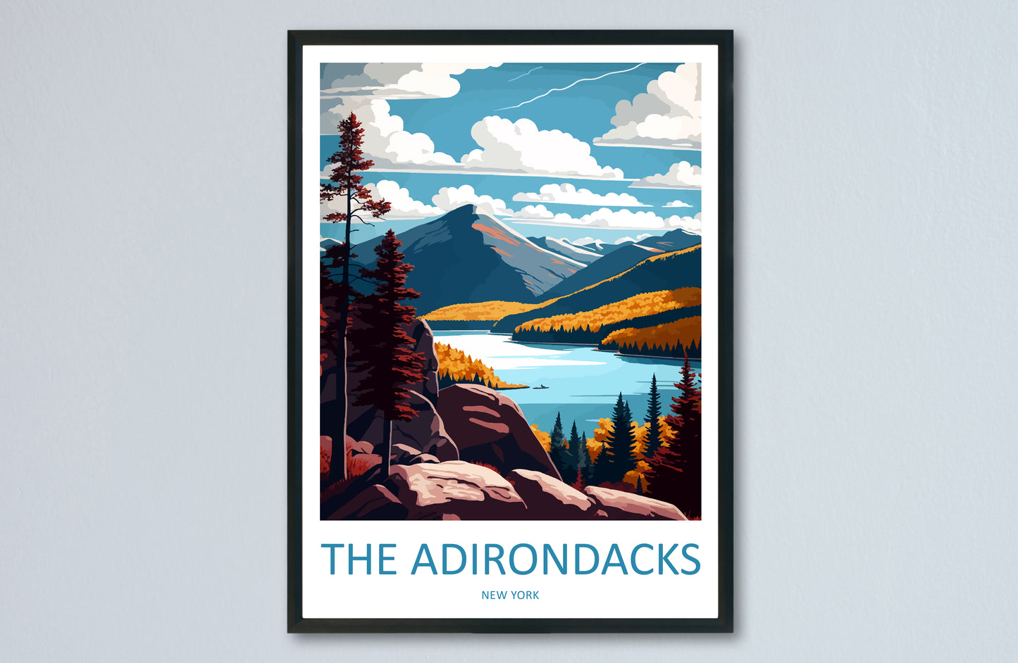 The Adirondacks USA Travel Poster