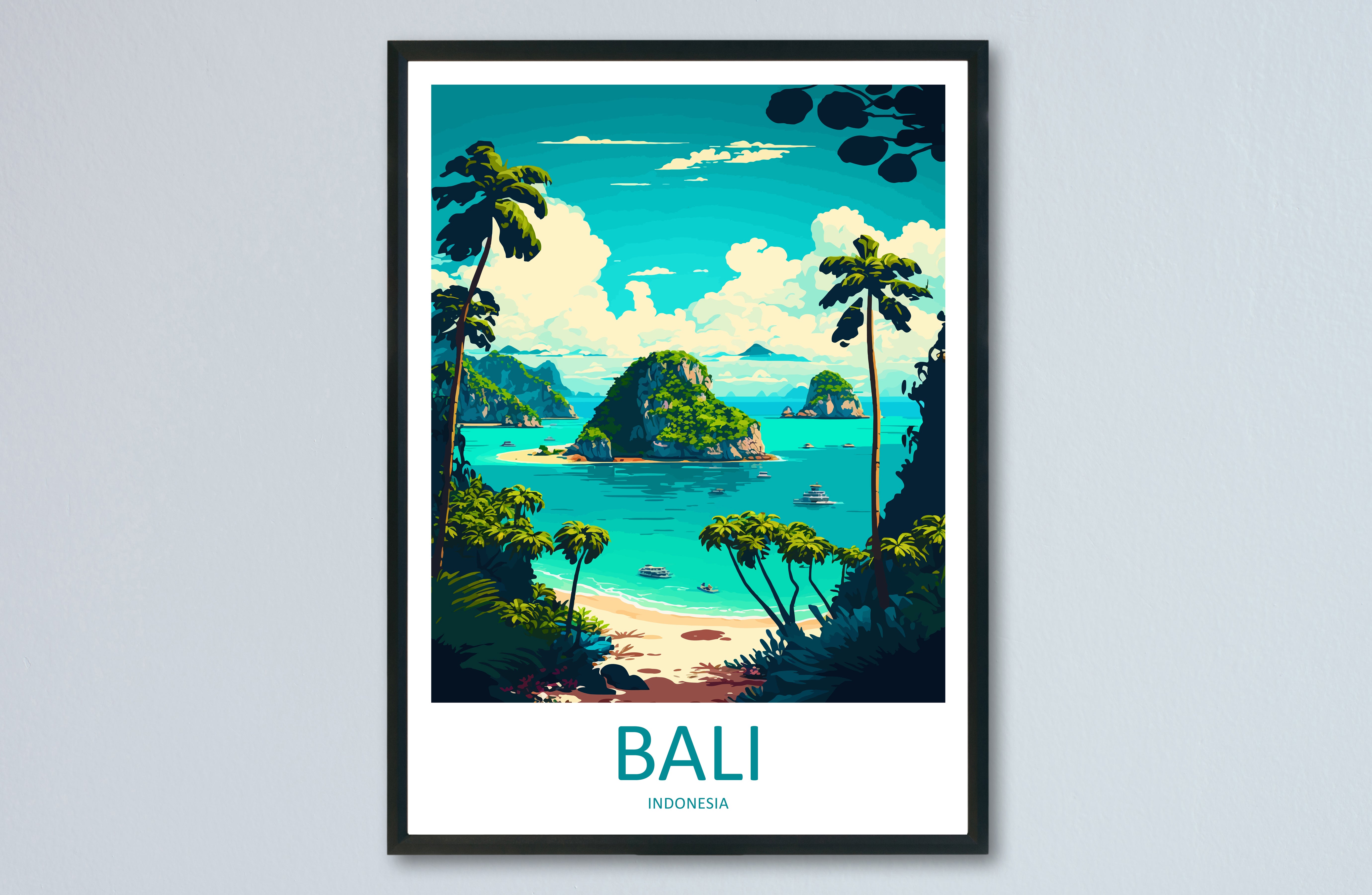 Bali Indonesia  Travel Poster