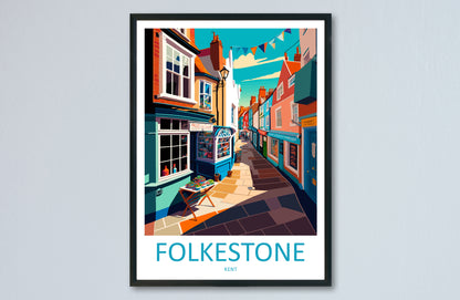 Folkestone England Travel Poster