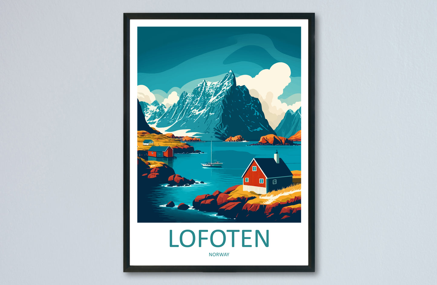 Lofoten Islands Norway Travel Poster