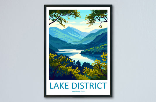 Lake District England Travel Poster