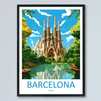 Barcelona Spain Travel Poster