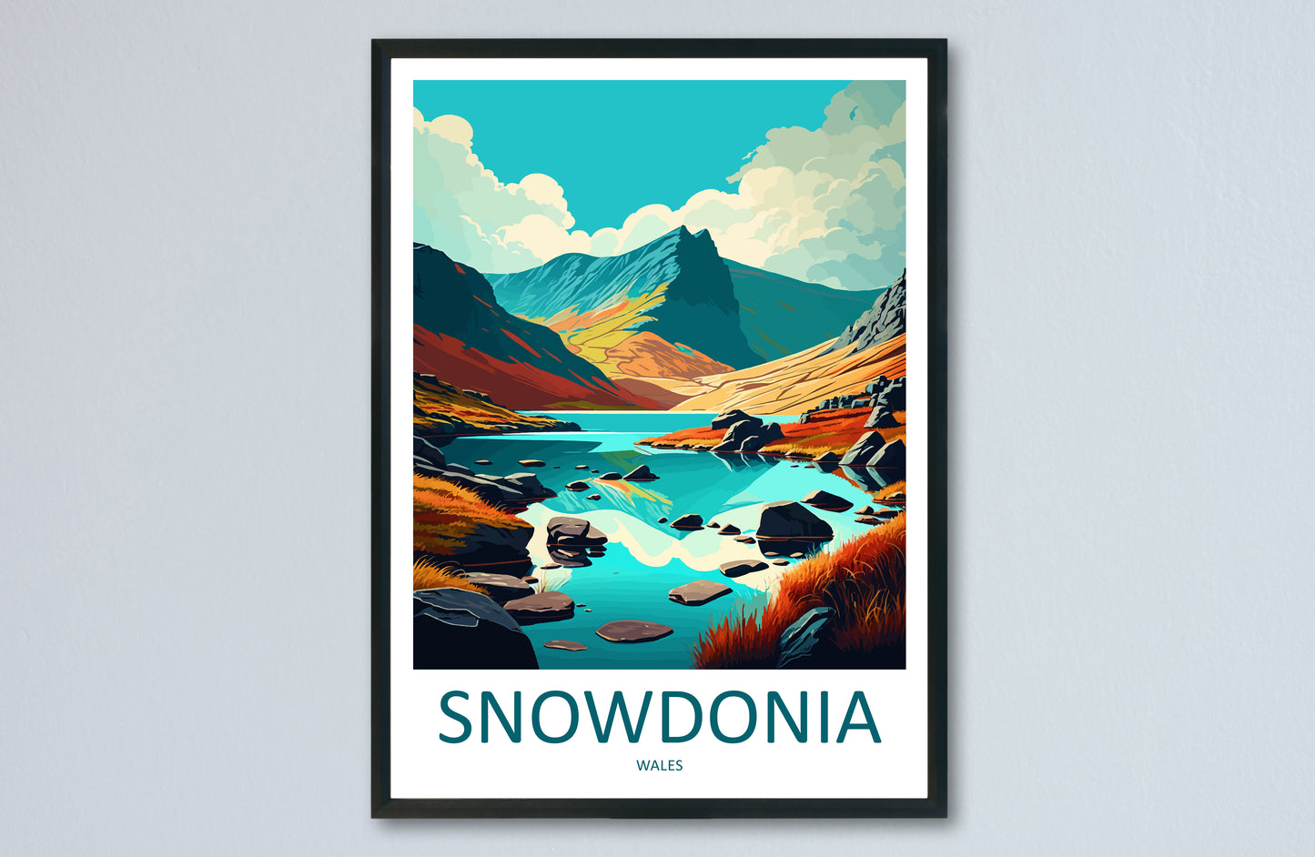 Snowdonia Wales Travel Poster