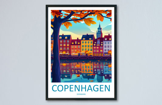 Copenhagen Denmark Travel Poster