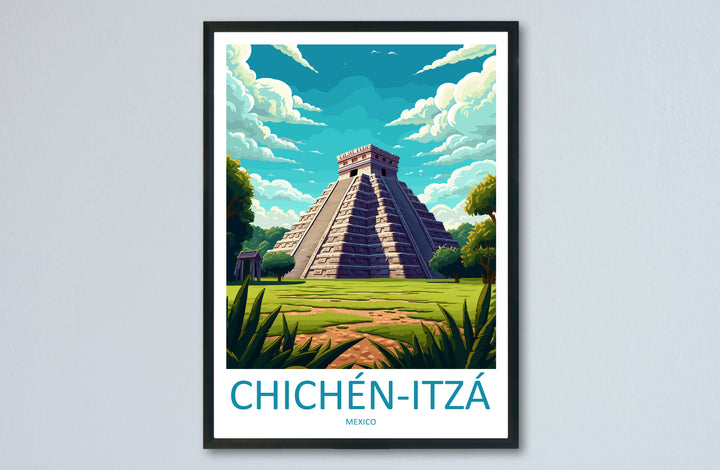 Chichen Itza Mexico Travel Poster
