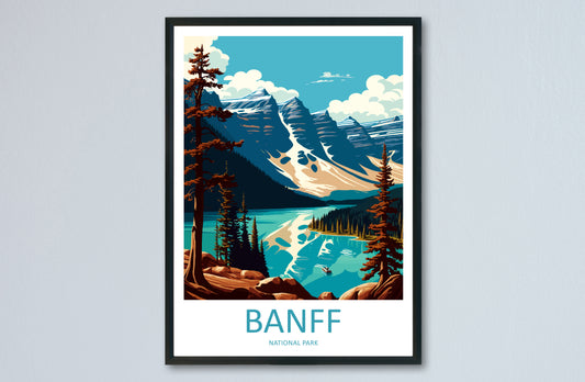 Banff National Park Canada Travel Poster