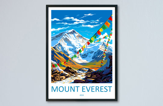 Mount Everest China Travel Poster