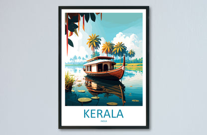 Kerala Indian Travel Poster