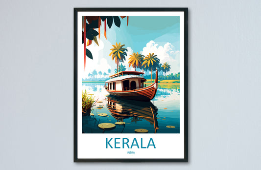 Kerala Indian Travel Poster