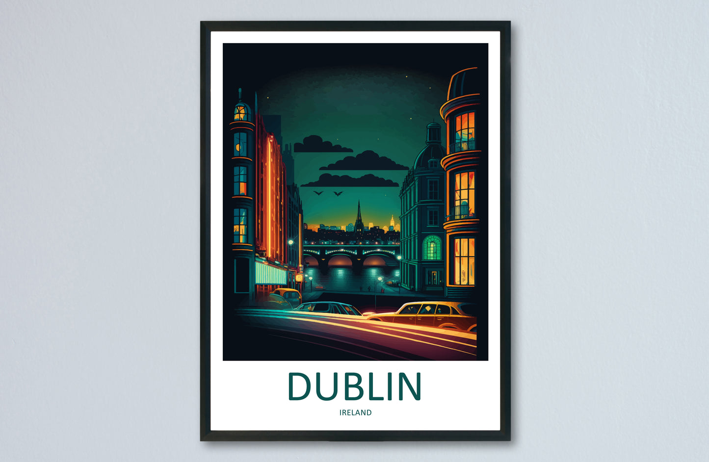 Dublin Ireland Travel Poster