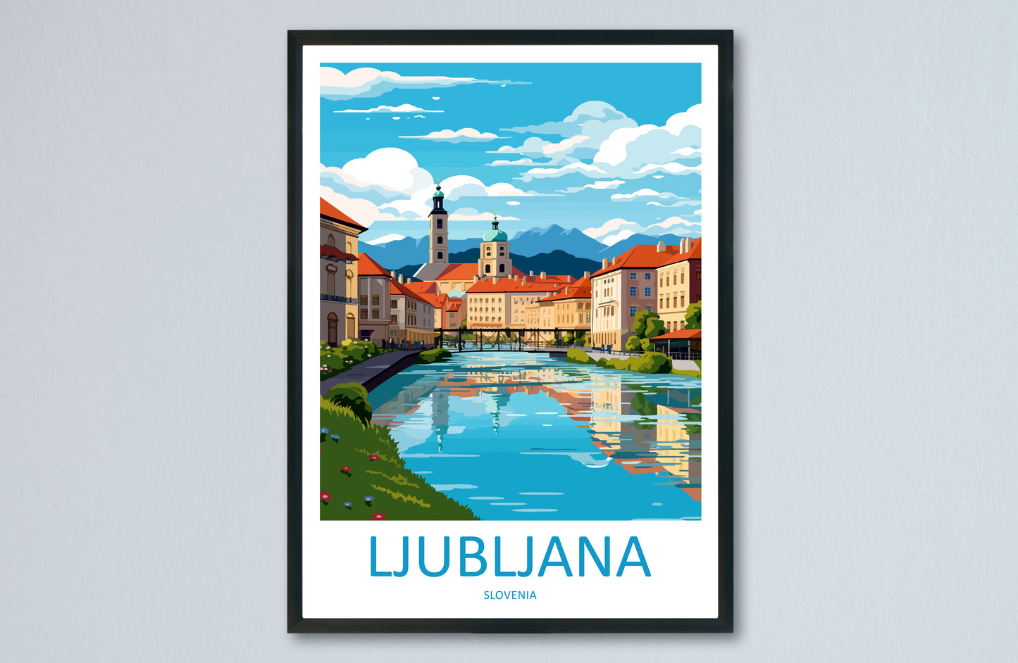 Ljubljana Slovenia Travel Poster