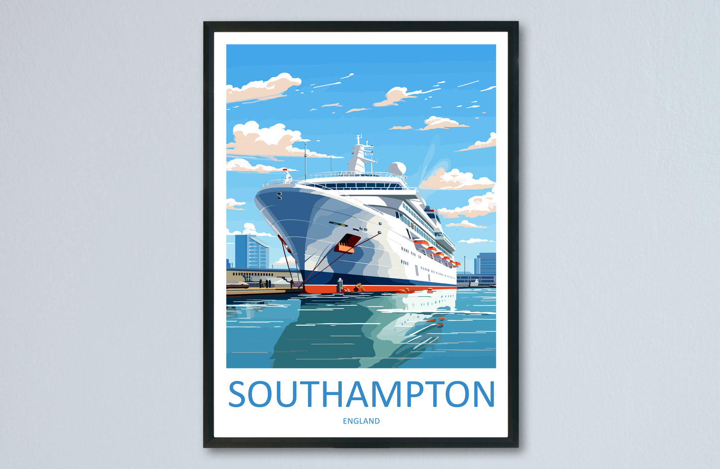 Southampton England Travel Poster