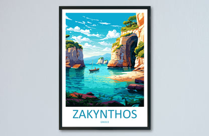 Zakynthos Greece Travel Poster