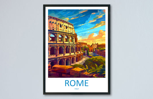 Rome Italy Travel Poster