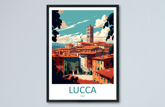 Lucca Spain Travel Poster