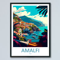 Amalfi Italy Travel Poster