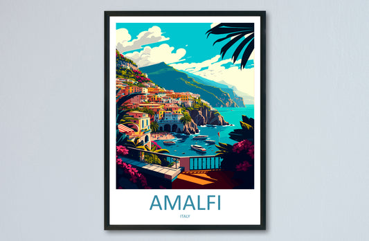 Amalfi Italy Travel Poster