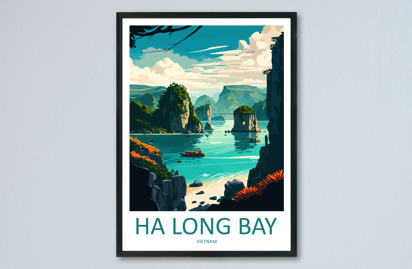 Ha Long Bay Vietnam Travel Poster