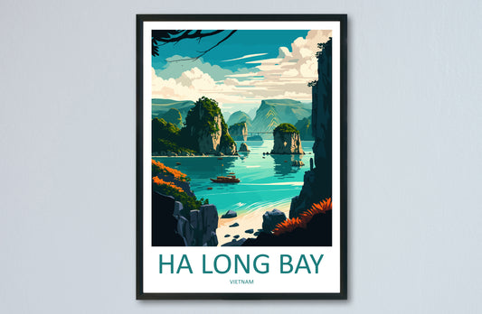 Ha Long Bay Vietnam Travel Poster