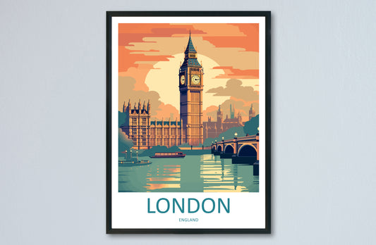 London City England Travel Poster