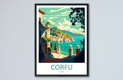 Corfu Greece Travel Poster