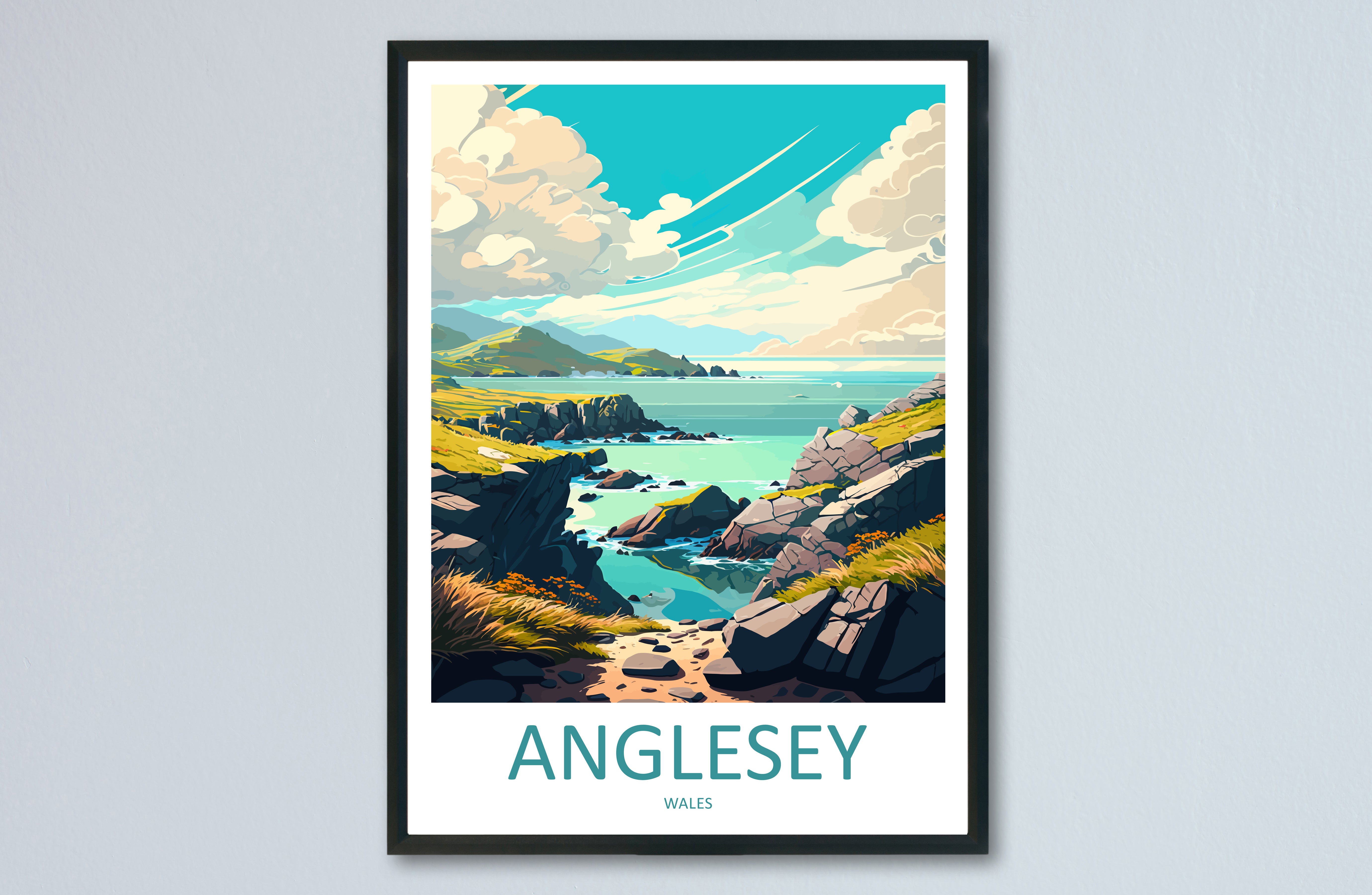 Anglesey Wales Travel Poster