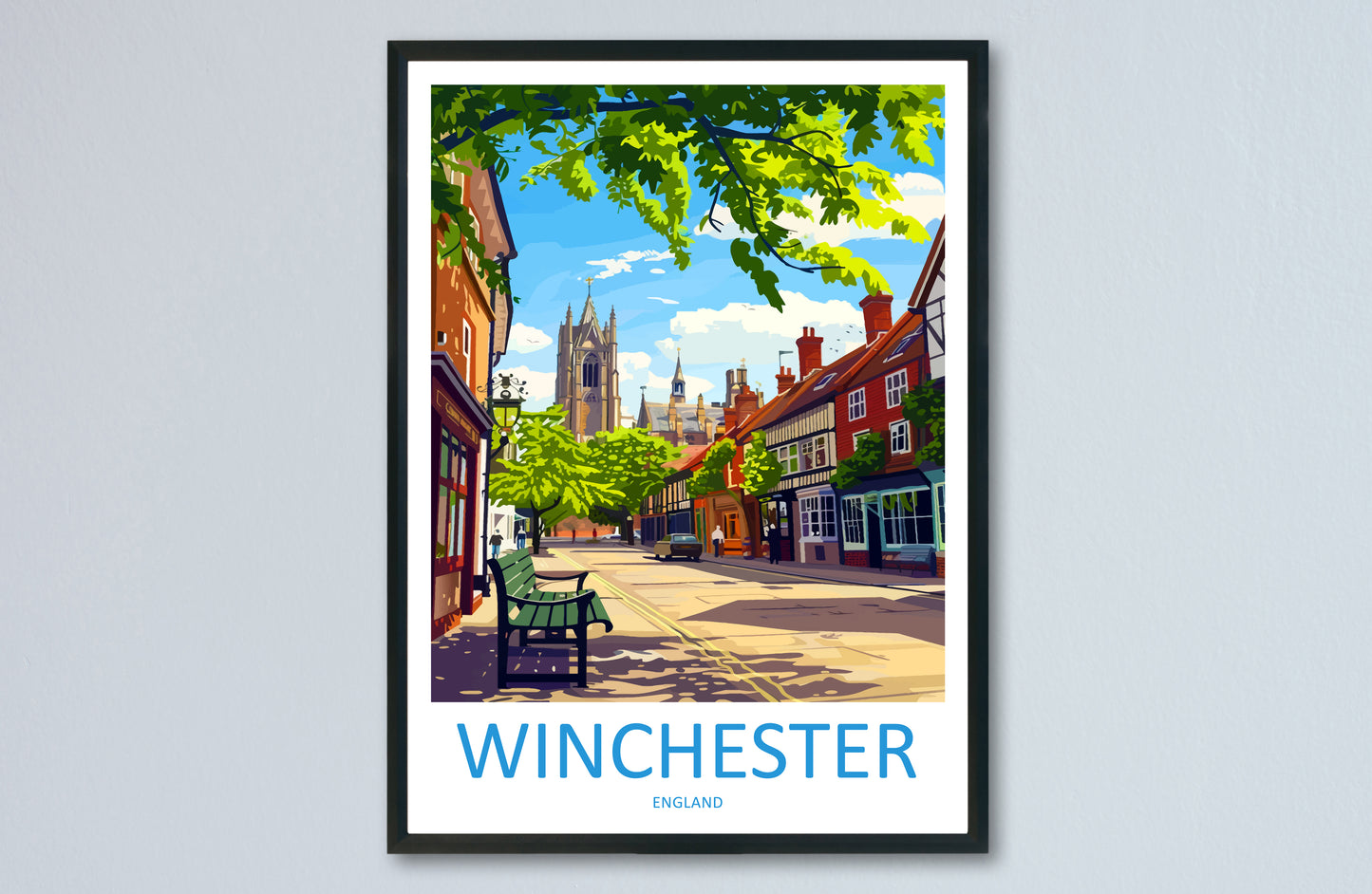 Winchester England Travel Poster