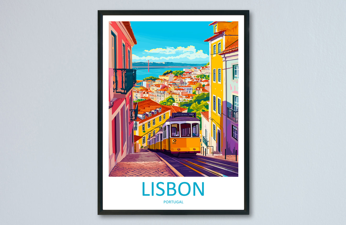 Lisbon Portugal Travel Poster