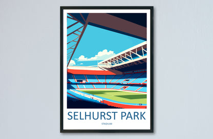 Selhurst Park Stadium England Travel Poster