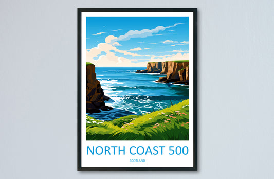 North Coast 500 Scotland Travel Poster