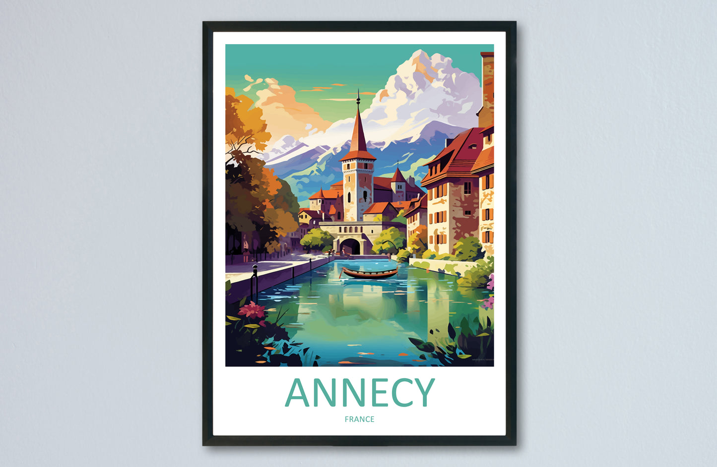 Annecy France Travel Poster