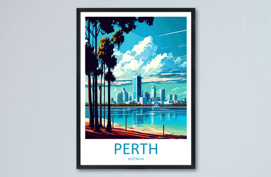 Perth Australia Travel Poster