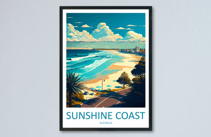 Sunshine Coast Australia Travel Poster