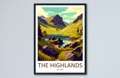 Scottish Highlands Scotland Travel Poster