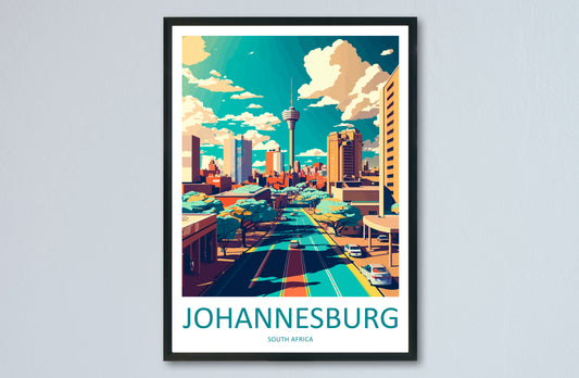 Johannesburg South Africa Travel Poster