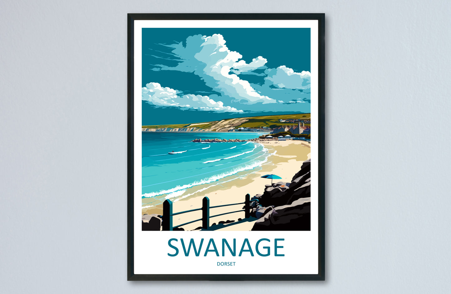 Swanage England Travel Poster