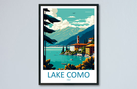 Lake Como Italy Travel Poster