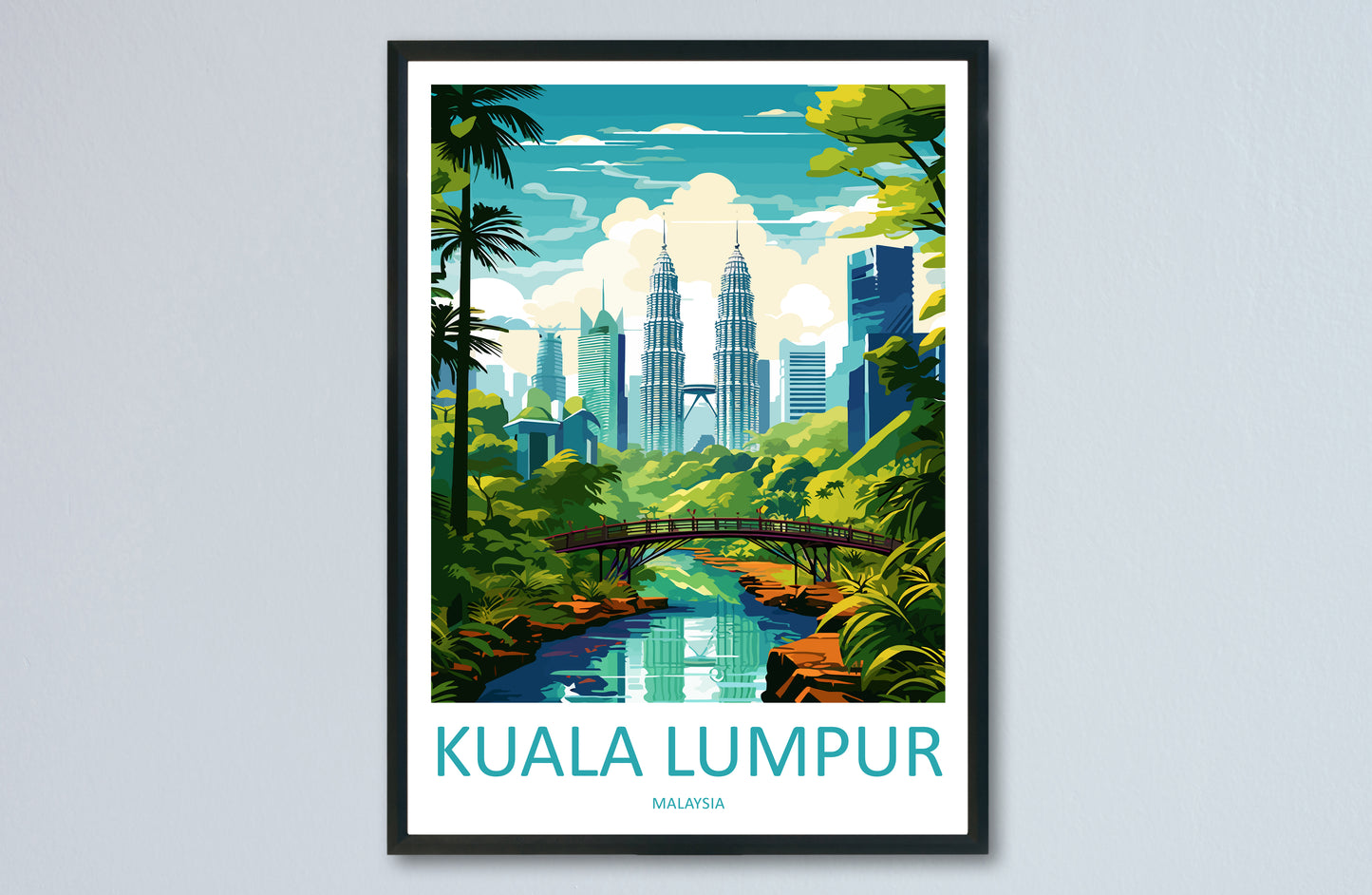 Kuala Lumpur Malaysia Travel Poster