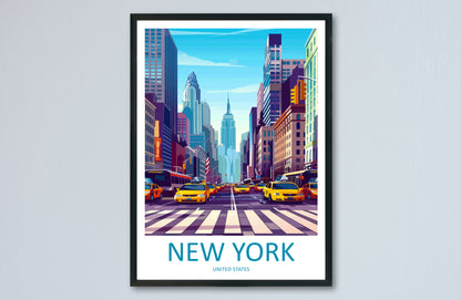 New York City United States Travel Poster