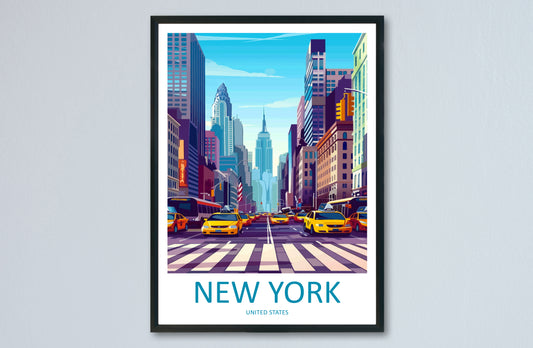 New York City United States Travel Poster