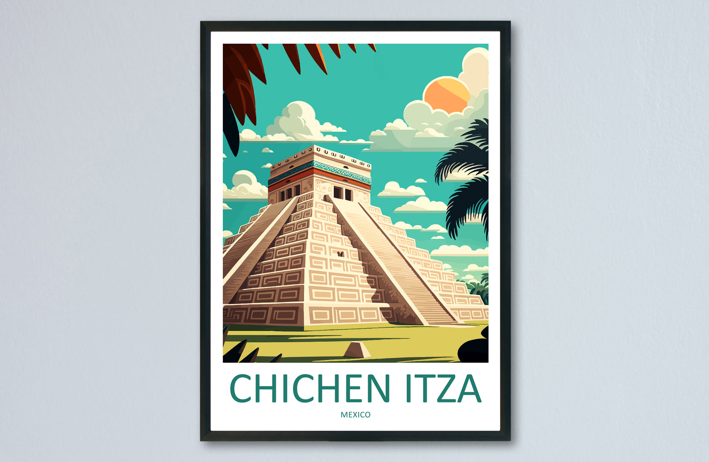 Chichen Itza Mexico Travel Poster